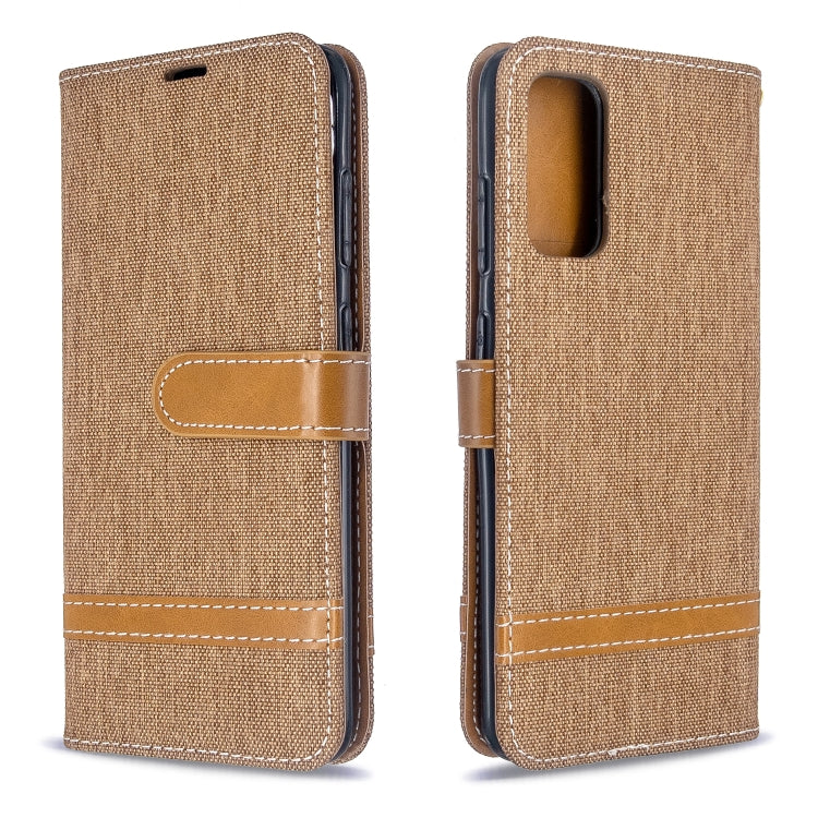 Color Matching Denim Texture Horizontal Flip PU Leather Case with Holder & Card Slots & Wallet & Lanyard, For Galaxy S20, For Galaxy A51