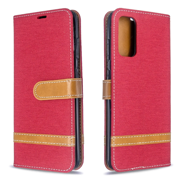 Color Matching Denim Texture Horizontal Flip PU Leather Case with Holder & Card Slots & Wallet & Lanyard, For Galaxy S20, For Galaxy A51