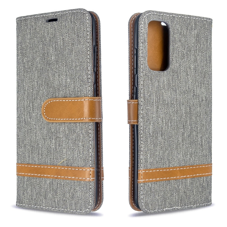 Color Matching Denim Texture Horizontal Flip PU Leather Case with Holder & Card Slots & Wallet & Lanyard, For Galaxy S20, For Galaxy A51