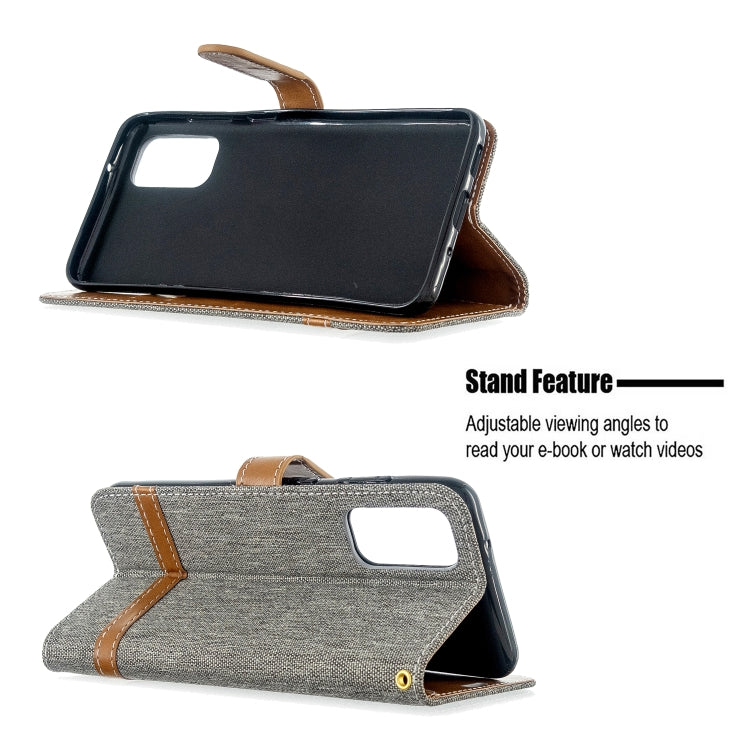 Color Matching Denim Texture Horizontal Flip PU Leather Case with Holder & Card Slots & Wallet & Lanyard, For Galaxy S20, For Galaxy A51