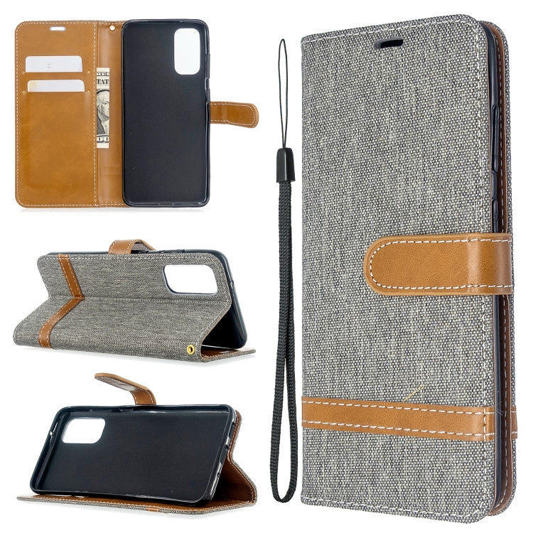 Color Matching Denim Texture Horizontal Flip PU Leather Case with Holder & Card Slots & Wallet & Lanyard, For Galaxy S20, For Galaxy A51