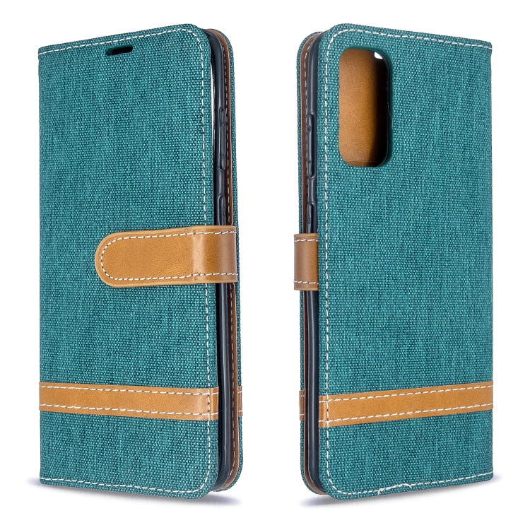 Color Matching Denim Texture Horizontal Flip PU Leather Case with Holder & Card Slots & Wallet & Lanyard, For Galaxy S20, For Galaxy A51
