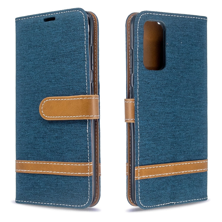 Color Matching Denim Texture Horizontal Flip PU Leather Case with Holder & Card Slots & Wallet & Lanyard, For Galaxy S20, For Galaxy A51