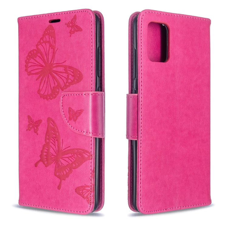 Embossing Two Butterflies Pattern Horizontal Flip PU Leather Case with Holder & Card Slot & Wallet & Lanyard, For Galaxy S20, For Galaxy S20+, For Galaxy A51, For Galaxy A71