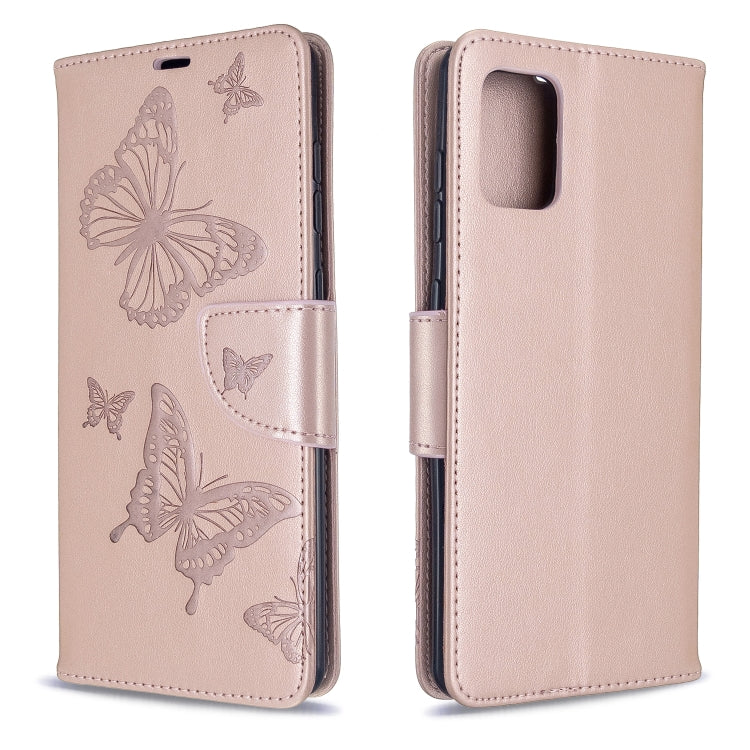 Embossing Two Butterflies Pattern Horizontal Flip PU Leather Case with Holder & Card Slot & Wallet & Lanyard, For Galaxy S20, For Galaxy S20+, For Galaxy A51, For Galaxy A71