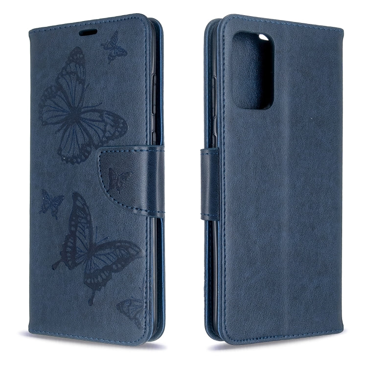 Embossing Two Butterflies Pattern Horizontal Flip PU Leather Case with Holder & Card Slot & Wallet & Lanyard, For Galaxy S20, For Galaxy S20+, For Galaxy A51, For Galaxy A71