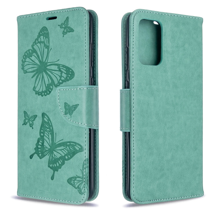 Embossing Two Butterflies Pattern Horizontal Flip PU Leather Case with Holder & Card Slot & Wallet & Lanyard, For Galaxy S20, For Galaxy S20+, For Galaxy A51, For Galaxy A71