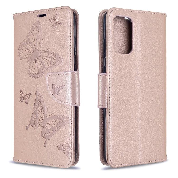 Embossing Two Butterflies Pattern Horizontal Flip PU Leather Case with Holder & Card Slot & Wallet & Lanyard, For Galaxy S20 Ultra