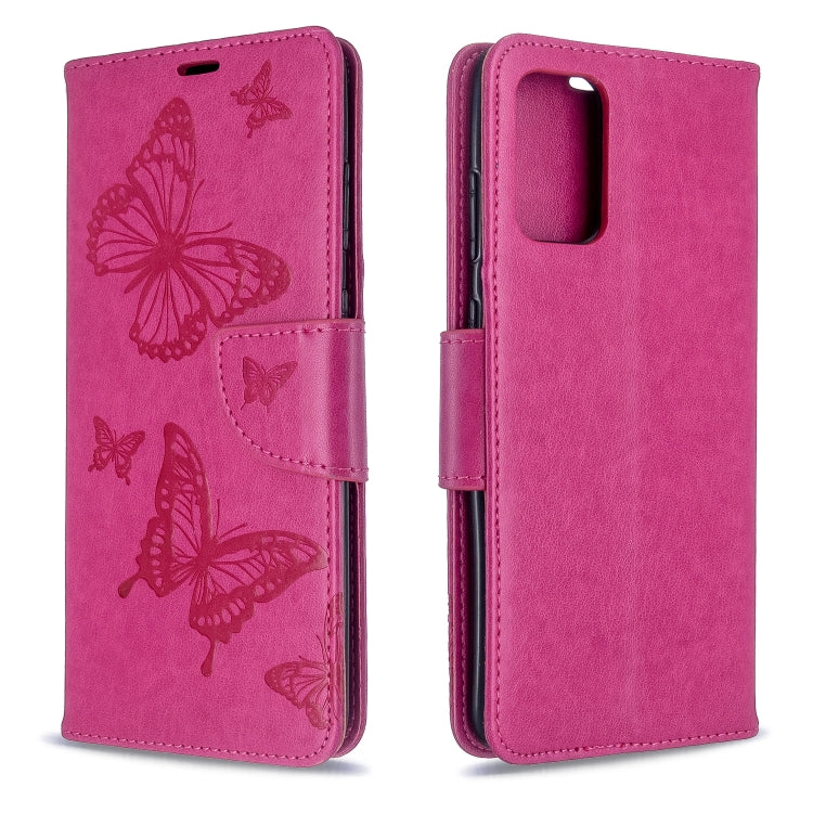 Embossing Two Butterflies Pattern Horizontal Flip PU Leather Case with Holder & Card Slot & Wallet & Lanyard, For Galaxy S20 Ultra