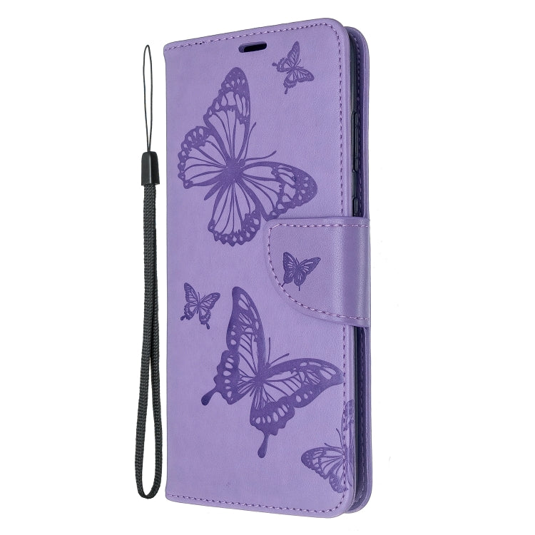 Embossing Two Butterflies Pattern Horizontal Flip PU Leather Case with Holder & Card Slot & Wallet & Lanyard, For Galaxy S20 Ultra
