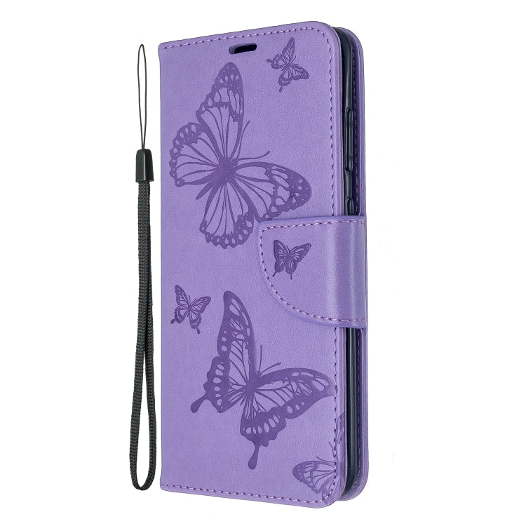 Embossing Two Butterflies Pattern Horizontal Flip PU Leather Case with Holder & Card Slot & Wallet & Lanyard, For Galaxy S20, For Galaxy S20+, For Galaxy A51, For Galaxy A71