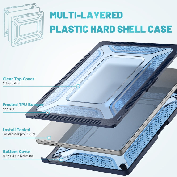 Coque de protection en nid d'abeille PC + TPU pour MacBook Pro 16,2 pouces A2485 2021