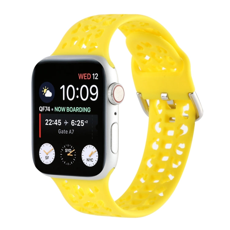 Hollow Out Silicone Watchband For Apple Watch Series, 7 41mm / 6&SE&5&4 40mm / 3&2&1 38mm