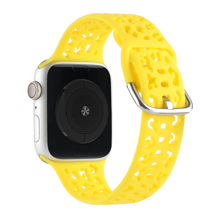 Hollow Out Silicone Watchband For Apple Watch Series, 7 41mm / 6&SE&5&4 40mm / 3&2&1 38mm