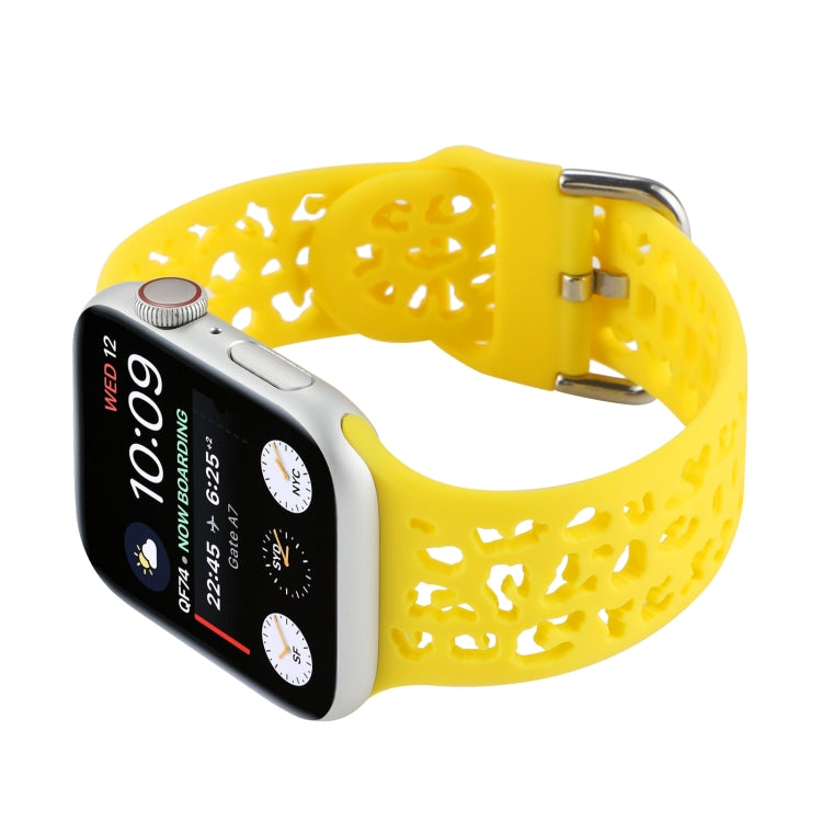 Hollow Out Silicone Watchband For Apple Watch Series, 7 41mm / 6&SE&5&4 40mm / 3&2&1 38mm