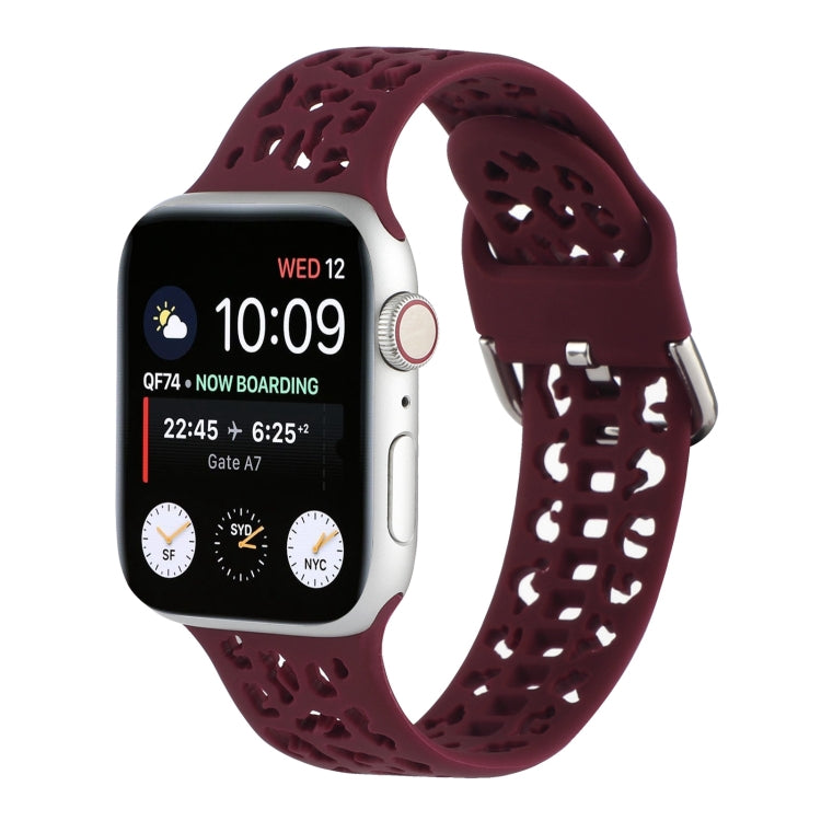 Hollow Out Silicone Watchband For Apple Watch Series, 7 41mm / 6&SE&5&4 40mm / 3&2&1 38mm