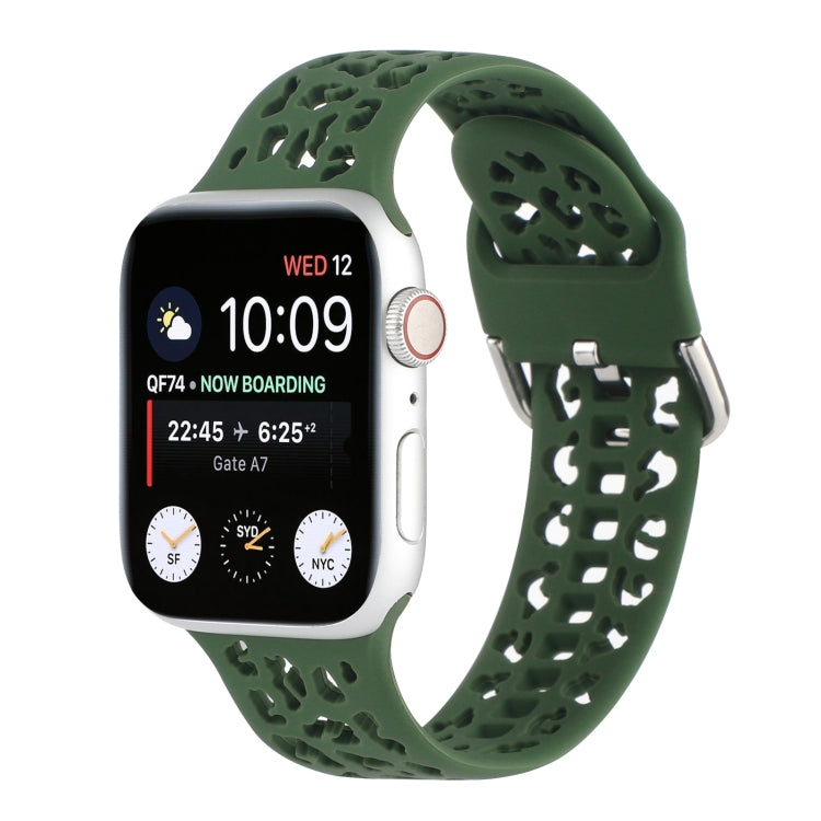 Hollow Out Silicone Watchband For Apple Watch Series, 7 41mm / 6&SE&5&4 40mm / 3&2&1 38mm