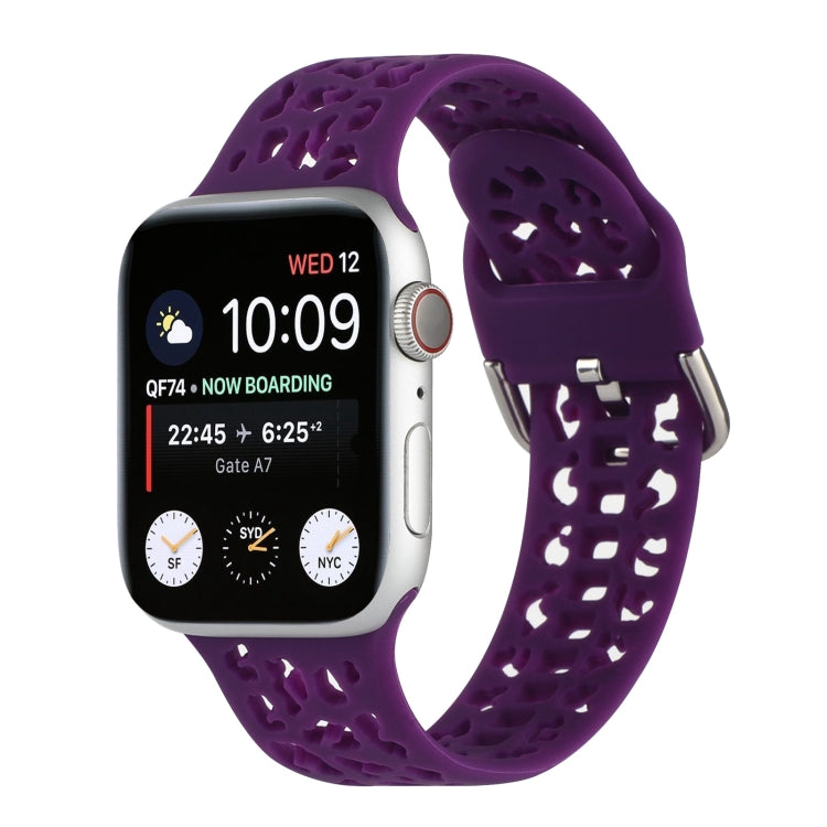 Hollow Out Silicone Watchband For Apple Watch Series, 7 41mm / 6&SE&5&4 40mm / 3&2&1 38mm