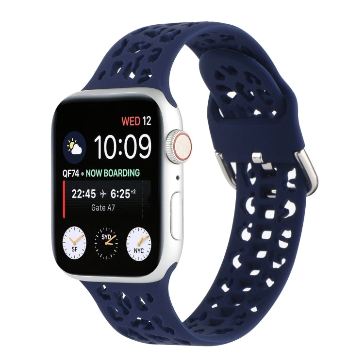 Hollow Out Silicone Watchband For Apple Watch Series, 7 41mm / 6&SE&5&4 40mm / 3&2&1 38mm