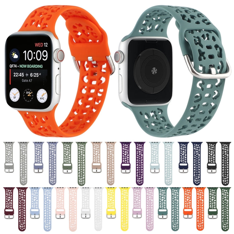 Hollow Out Silicone Watchband For Apple Watch Series, 7 41mm / 6&SE&5&4 40mm / 3&2&1 38mm
