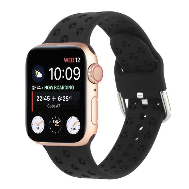 Hollow Out Silicone Watchband For Apple Watch Series, 7 41mm / 6&SE&5&4 40mm / 3&2&1 38mm