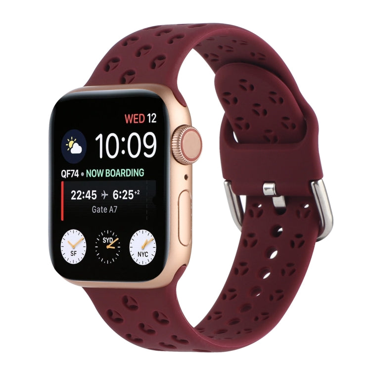 Hollow Out Silicone Watchband For Apple Watch Series, 7 41mm / 6&SE&5&4 40mm / 3&2&1 38mm