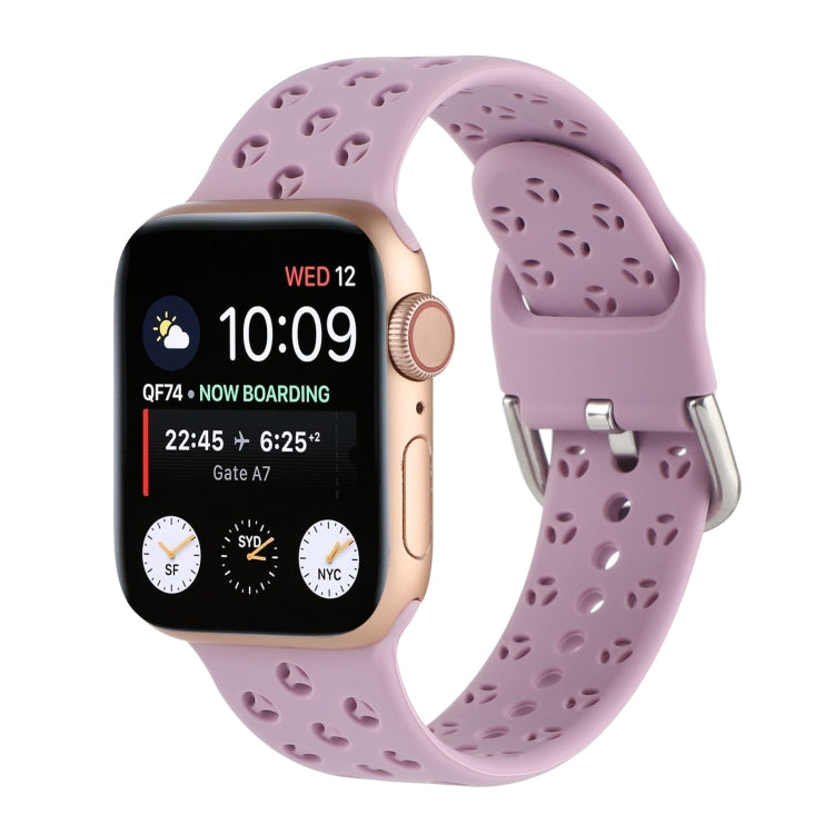 Hollow Out Silicone Watchband For Apple Watch Series, 7 41mm / 6&SE&5&4 40mm / 3&2&1 38mm