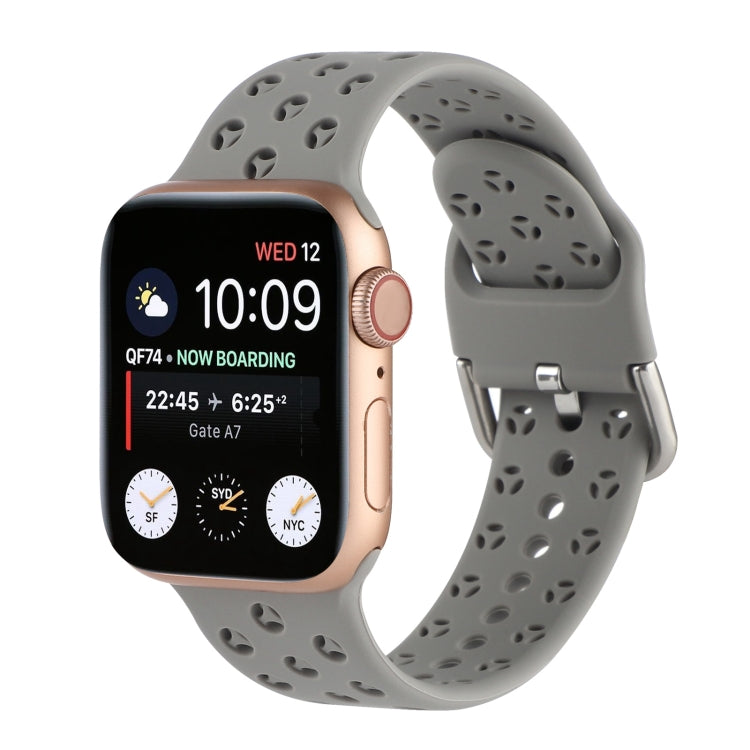 Hollow Out Silicone Watchband For Apple Watch Series, 7 41mm / 6&SE&5&4 40mm / 3&2&1 38mm