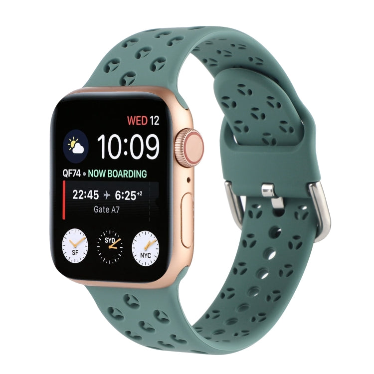 Hollow Out Silicone Watchband For Apple Watch Series, 7 41mm / 6&SE&5&4 40mm / 3&2&1 38mm