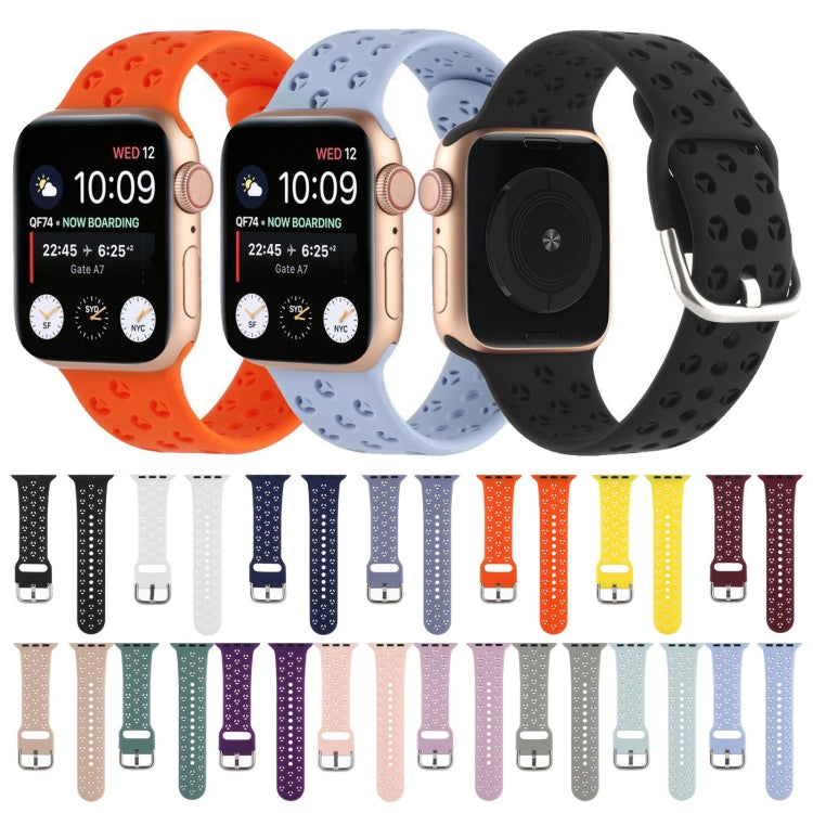 Hollow Out Silicone Watchband For Apple Watch Series, 7 41mm / 6&SE&5&4 40mm / 3&2&1 38mm