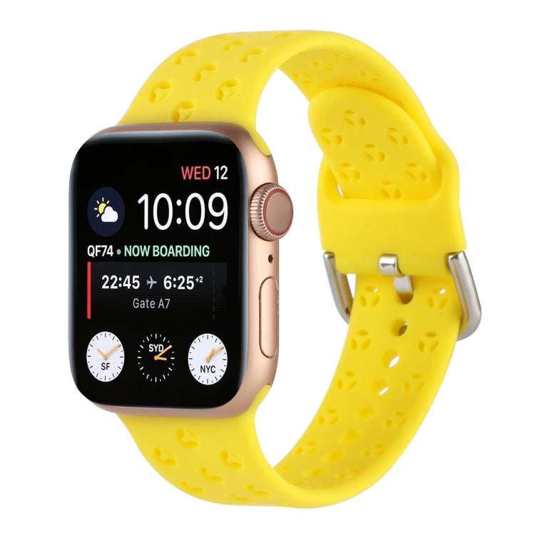 Hollow Out Silicone Watchband For Apple Watch Series, 7 45mm / 6&SE&5&4 44mm / 3&2&1 42mm