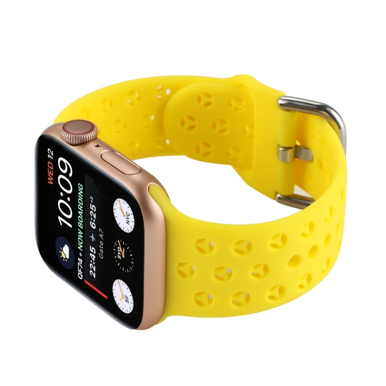 Hollow Out Silicone Watchband For Apple Watch Series, 7 45mm / 6&SE&5&4 44mm / 3&2&1 42mm