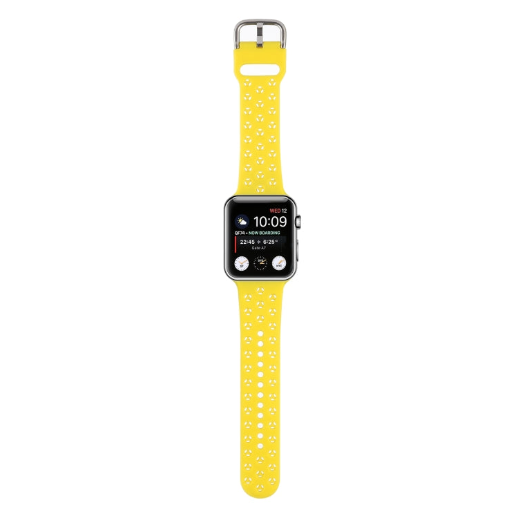 Hollow Out Silicone Watchband For Apple Watch Series, 7 45mm / 6&SE&5&4 44mm / 3&2&1 42mm