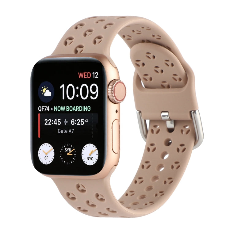 Hollow Out Silicone Watchband For Apple Watch Series, 7 45mm / 6&SE&5&4 44mm / 3&2&1 42mm