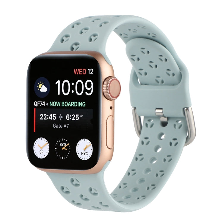 Hollow Out Silicone Watchband For Apple Watch Series, 7 45mm / 6&SE&5&4 44mm / 3&2&1 42mm