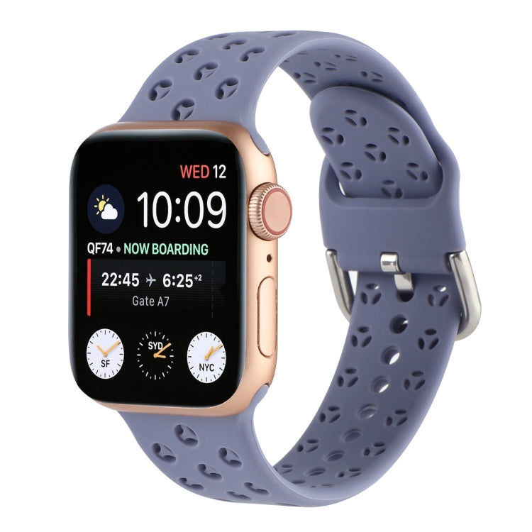 Hollow Out Silicone Watchband For Apple Watch Series, 7 45mm / 6&SE&5&4 44mm / 3&2&1 42mm