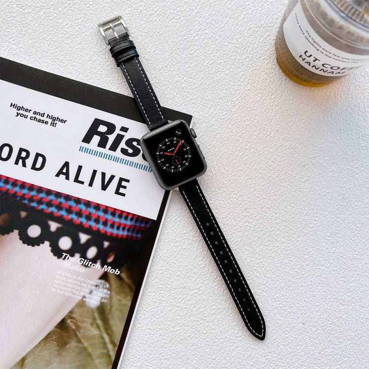 Leather Watchband For Apple Watch Series, 7 41mm / 6&SE&5&4 40mm / 3&2&1 38mm, 7 45mm / 6&SE&5&4 44mm / 3&2&1 42mm