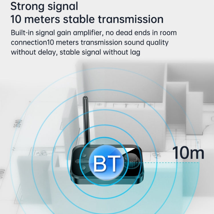 Adaptateur récepteur/émetteur audio Bluetooth 5.0 3 en 1 à fibre optique C41 avec écran LCD