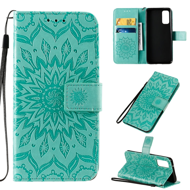 Sun Print Horizontal Flip Protective Case with Holder & Card Slots & Wallet, For Galaxy S20+, For Galaxy S20