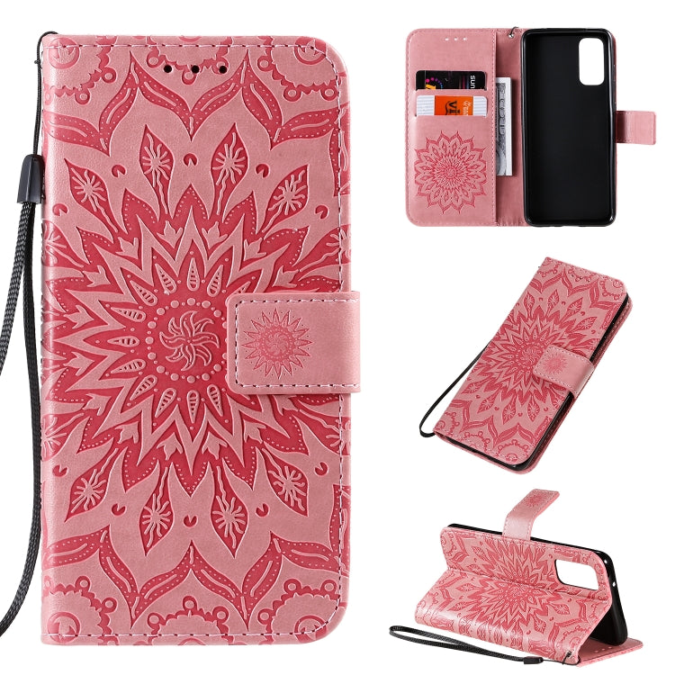 Sun Print Horizontal Flip Protective Case with Holder & Card Slots & Wallet, For Galaxy S20+, For Galaxy S20