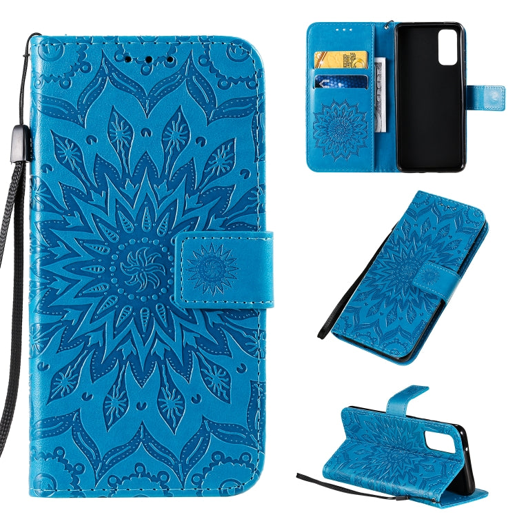 Sun Print Horizontal Flip Protective Case with Holder & Card Slots & Wallet, For Galaxy S20+, For Galaxy S20