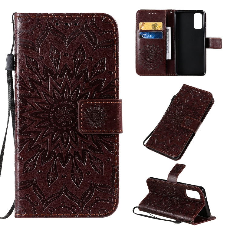 Sun Print Horizontal Flip Protective Case with Holder & Card Slots & Wallet, For Galaxy S20+, For Galaxy S20