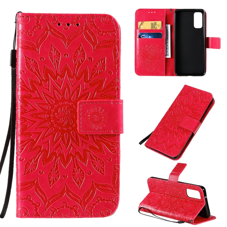 Sun Print Horizontal Flip Protective Case with Holder & Card Slots & Wallet, For Galaxy S20+, For Galaxy S20