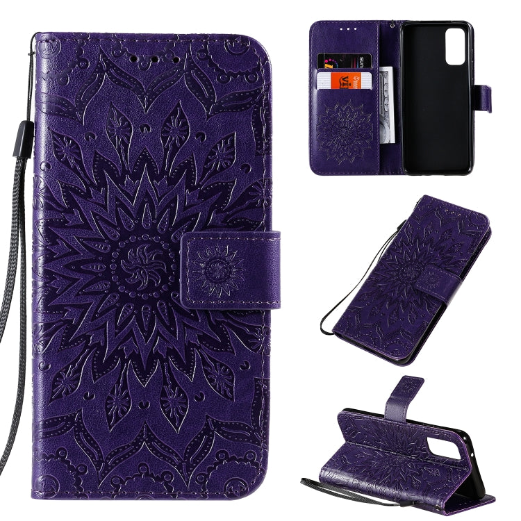Sun Print Horizontal Flip Protective Case with Holder & Card Slots & Wallet, For Galaxy S20+, For Galaxy S20