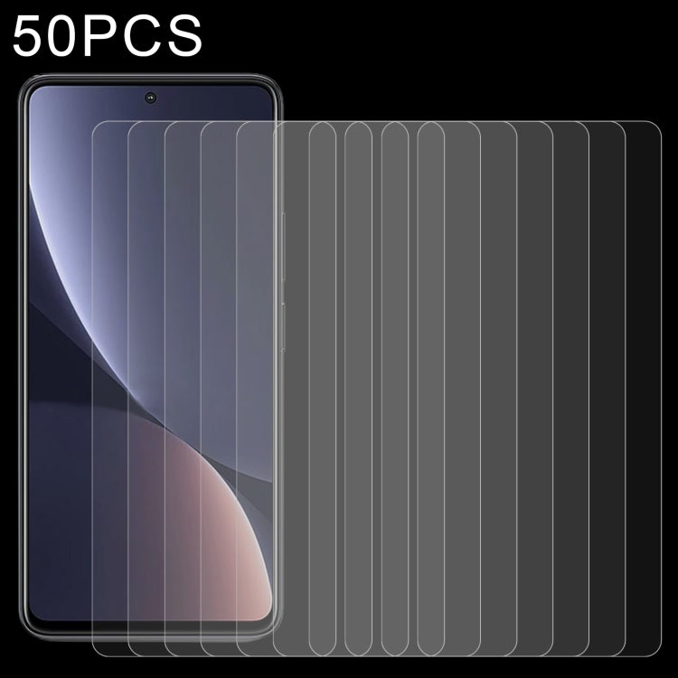 50 PCS 0.26mm 9H 2.5D Tempered Glass Film