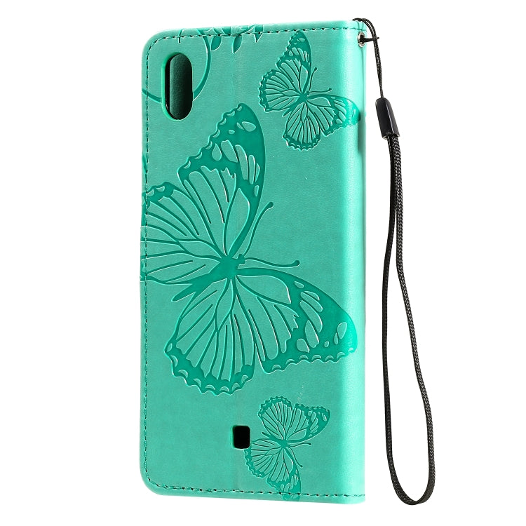 Pressed Printing Butterfly Pattern Horizontal Flip PU Leather Case with Holder & Card Slots & Wallet & Lanyard, For LG K20, For LG K30, For LG K40s