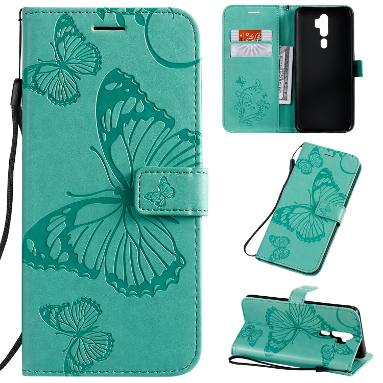 Pressed Printing Butterfly Pattern Horizontal Flip PU Leather Case with Holder & Card Slots & Wallet & Lanyard, For OPPO A9, For OPPO A5, For OPPO F11
