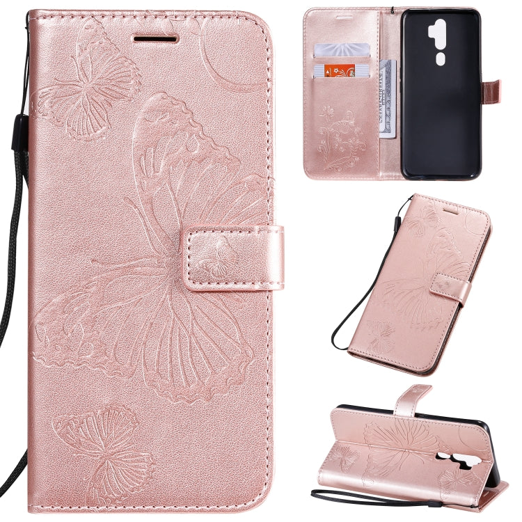 Pressed Printing Butterfly Pattern Horizontal Flip PU Leather Case with Holder & Card Slots & Wallet & Lanyard, For OPPO A9, For OPPO A5, For OPPO F11