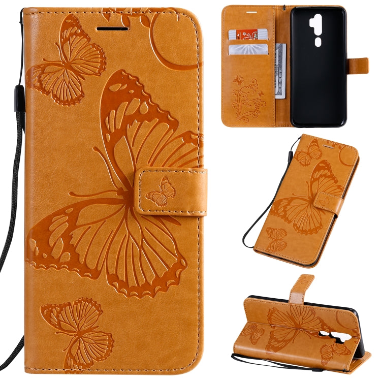 Pressed Printing Butterfly Pattern Horizontal Flip PU Leather Case with Holder & Card Slots & Wallet & Lanyard, For OPPO A9, For OPPO A5, For OPPO F11