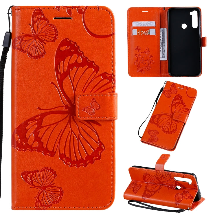 Pressed Printing Butterfly Pattern Horizontal Flip PU Leather Case with Holder & Card Slots & Wallet & Lanyard, For Xiaomi Redmi Note 8T, For  Xiaomi Redmi 8, For Huawei Enjoy 10s